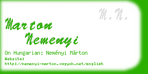 marton nemenyi business card